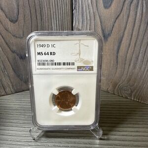 1941 D 1C NGC‎ MS 64 RD 1C Penny